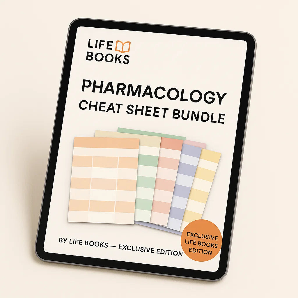 Pharmacology Cheat Sheet Bundle by LifePlus Books