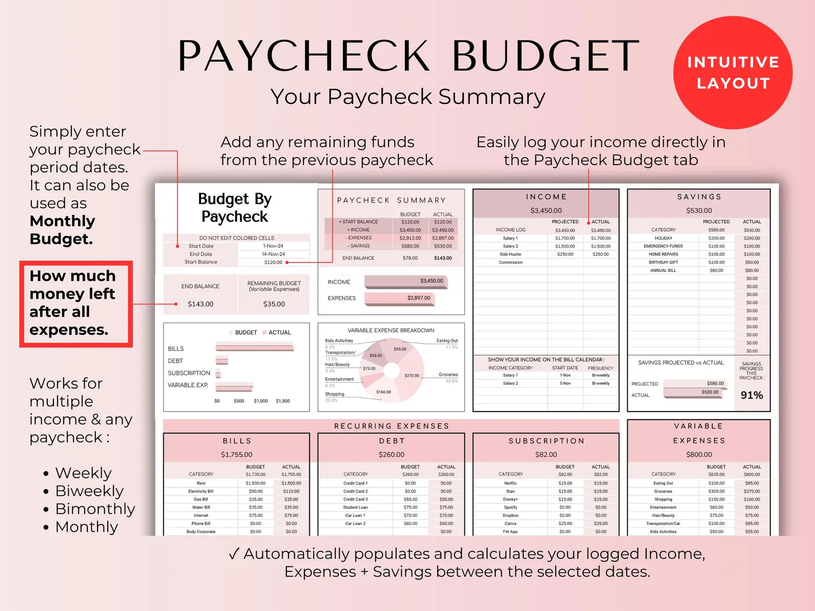 Comprehensive Digital Budget Planner – branded mockup